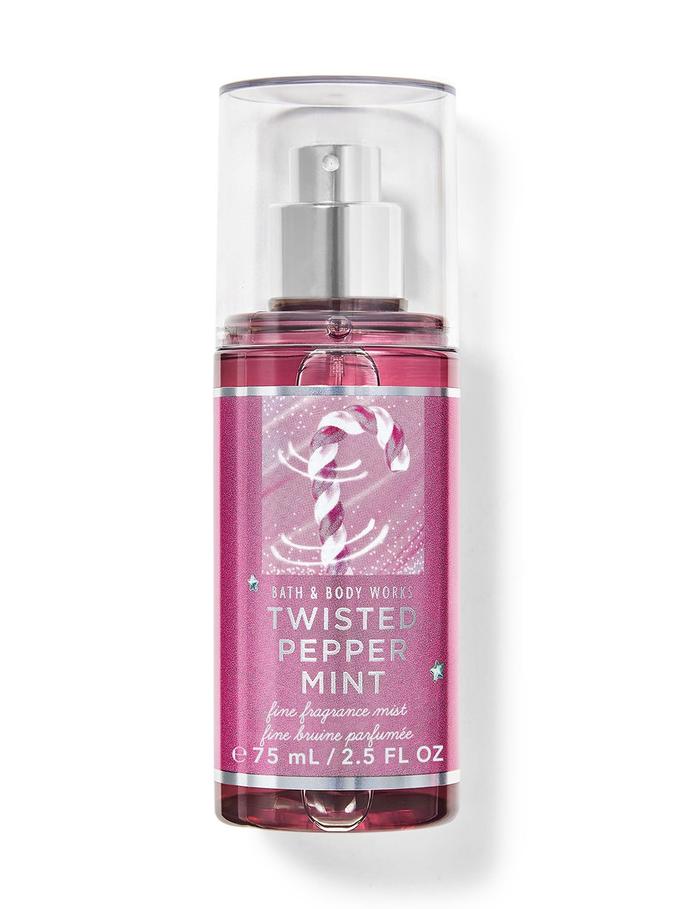 Bath & Body Works Twisted Peppermint Travel Size Fine Fragrance Mist, 75 ml / 2.5 fl oz