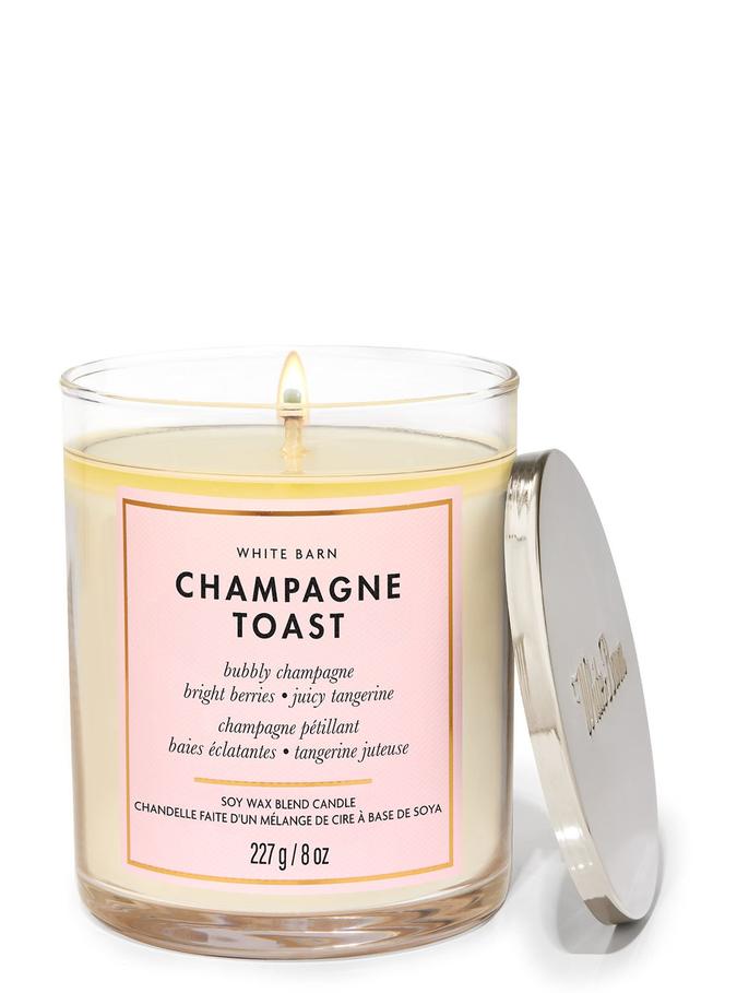 Bath & Body Works Champagne Toast Single Wick Candle, 227 g / 8 oz