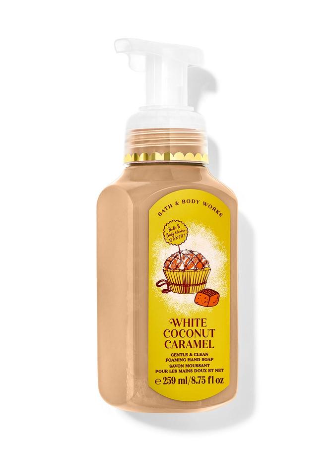 Bath & Body Works White Coconut Caramel Gentle & Clean Foaming Hand Soap, 259 ml / 8.75 fl oz