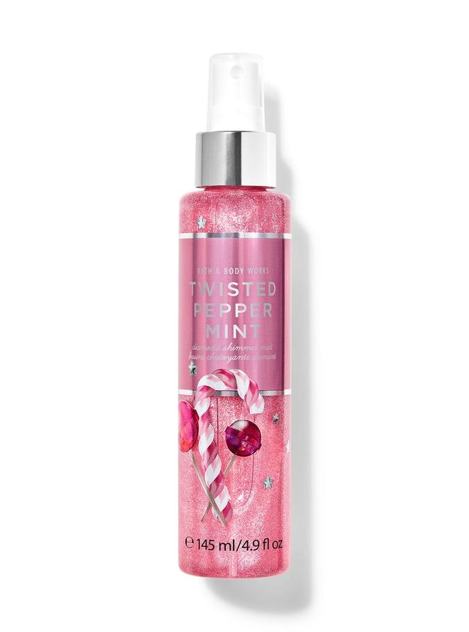 Bath & Body Works Twisted Peppermint Diamond Shimmer Mist, 145 ml / 4.9 fl oz