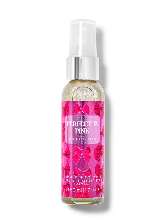Bath & Body Works Perfect In Pink Travel Size Diamond Shimmer Mist, 50 ml / 1.7 fl oz