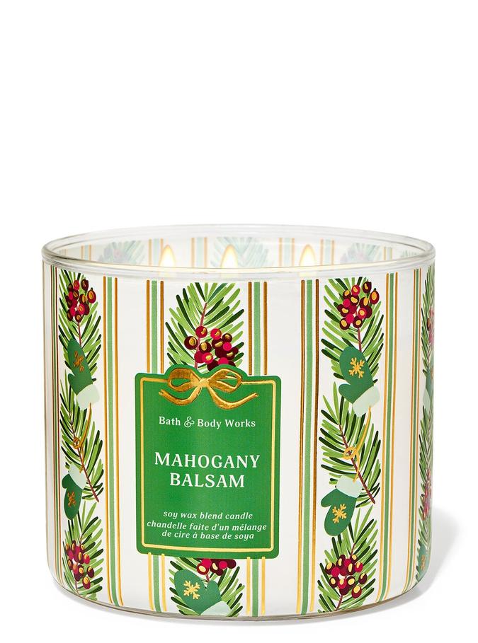 Bath & Body Works Mahogany Balsam 3-Wick Candle, 411 g/14.5 oz