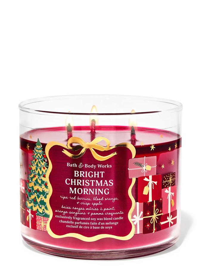Bath & Body Works Bright Christmas Morning 3-Wick Candle, 411 g/14.5 oz