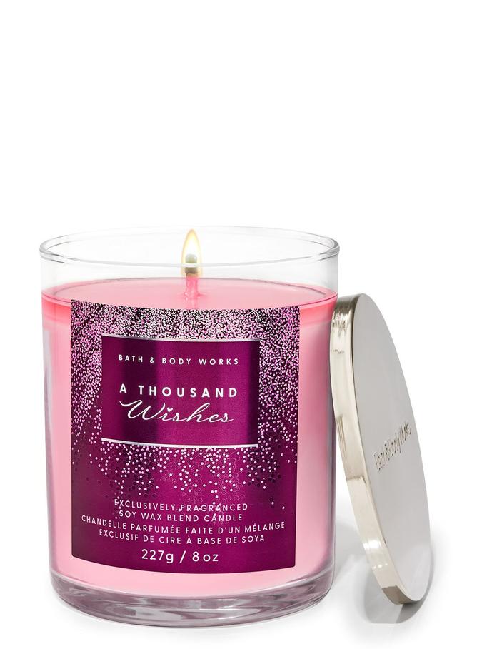 Bath & Body Works A Thousand Wishes Single Wick Candle, 227 g / 8 oz