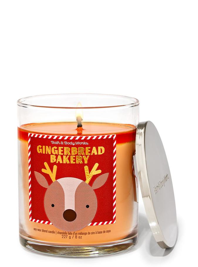 Bath & Body Works Gingerbread Bakery Single Wick Candle, 227 g / 8 oz