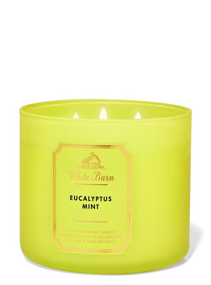 Bath & Body Works Eucalyptus Mint 3-Wick Candle, 411 g/ 14.5 oz