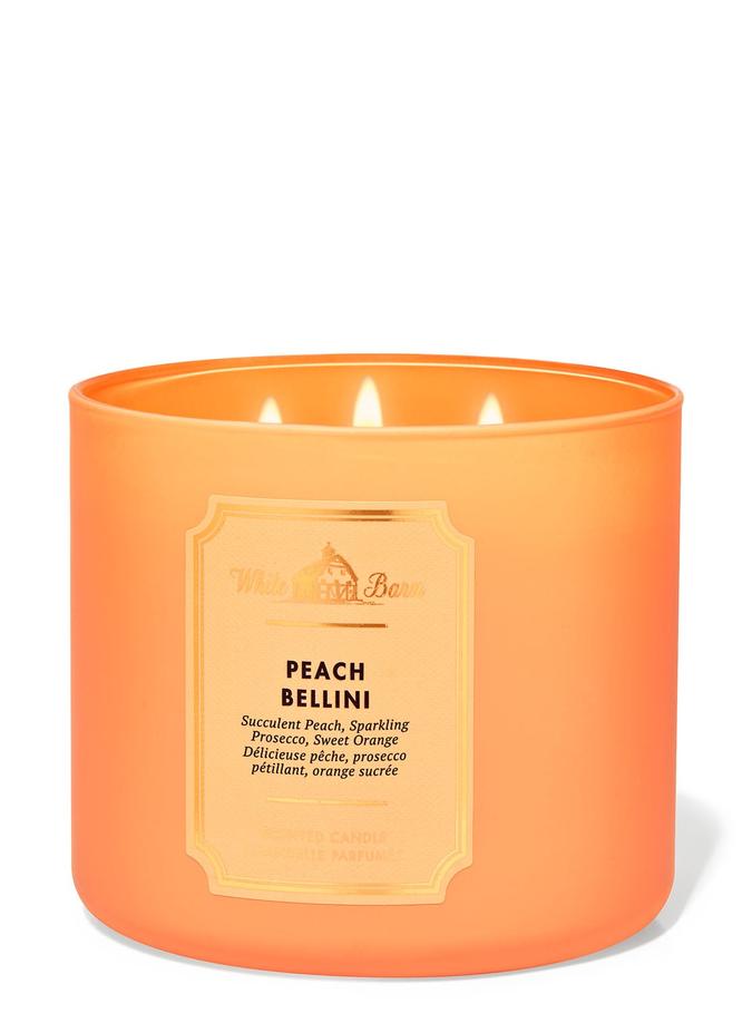 Bath & Body Works Peach Bellini 3-Wick Candle, 411 g/ 14.5 oz