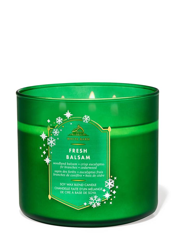 Bath & Body Works Fresh Balsam 3-Wick Candle, 411 g/14.5 oz