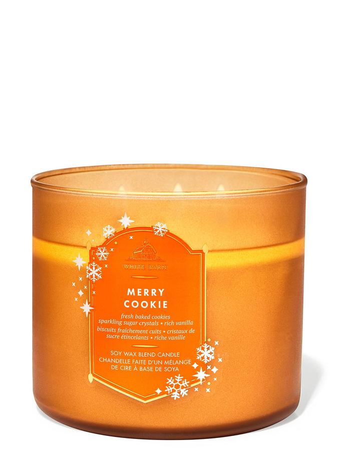 Bath & Body Works Merry Cookie 3-Wick Candle, 411 g/14.5 oz