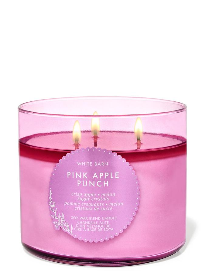 Bath & Body Works Pink Apple Punch 3-Wick Candle, 411 g/ 14.5 oz