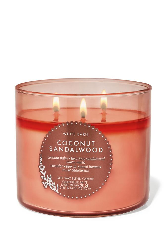Bath & Body Works Coconut Sandalwood 3-Wick Candle, 411 g/ 14.5 oz