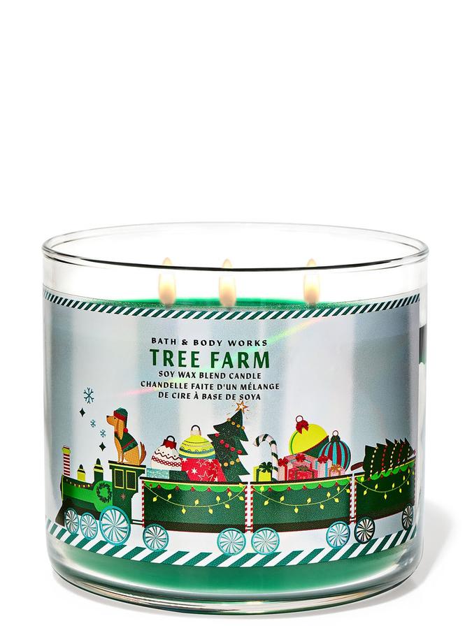 Bath & Body Works Tree Farm 3-Wick Candle, 411 g/14.5 oz
