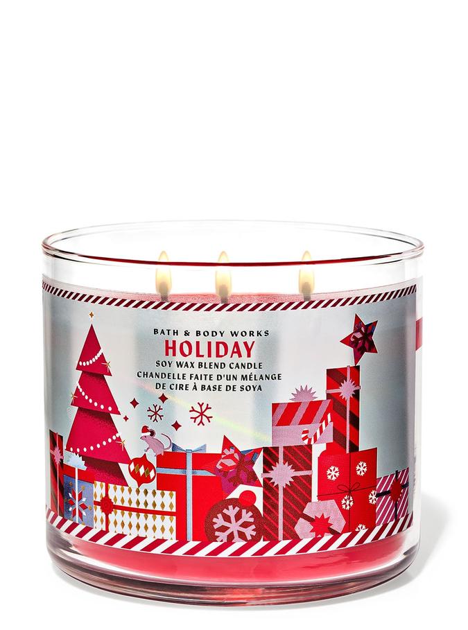 Bath & Body Works Holiday 3-Wick Candle, 411 g/14.5 oz