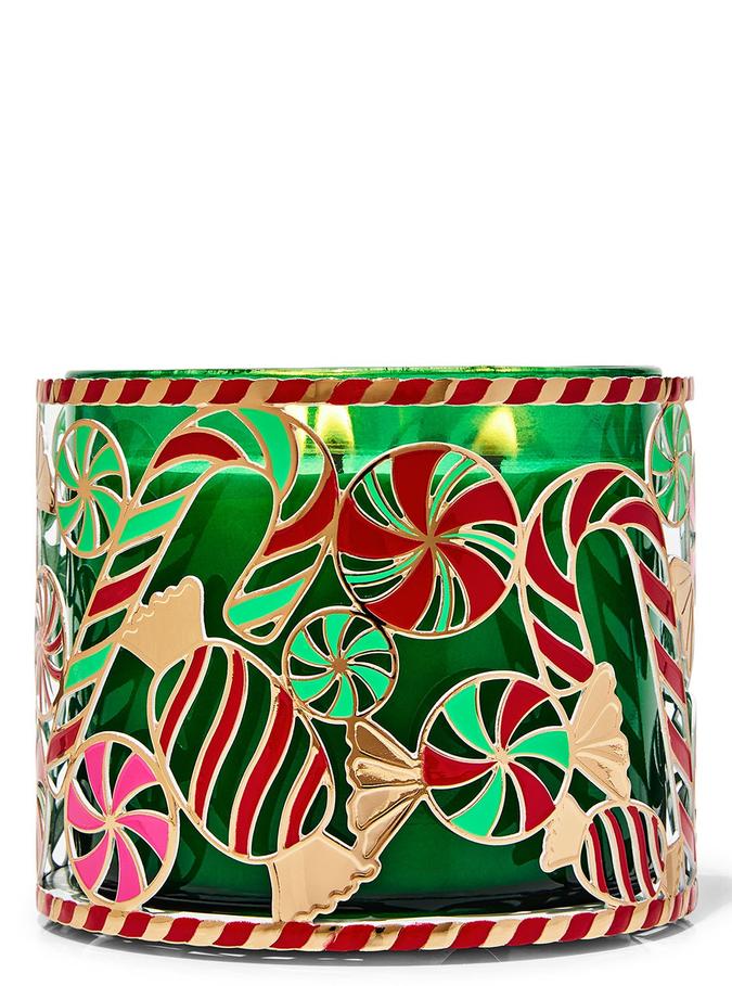 Bath & Body Works Peppermint Candies 3-Wick Candle Holder, 1 pcs