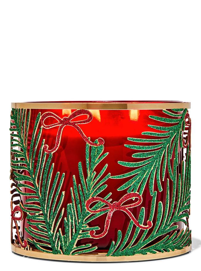 Bath & Body Works Garland Bows 3-Wick Candle Holder, 1 pcs