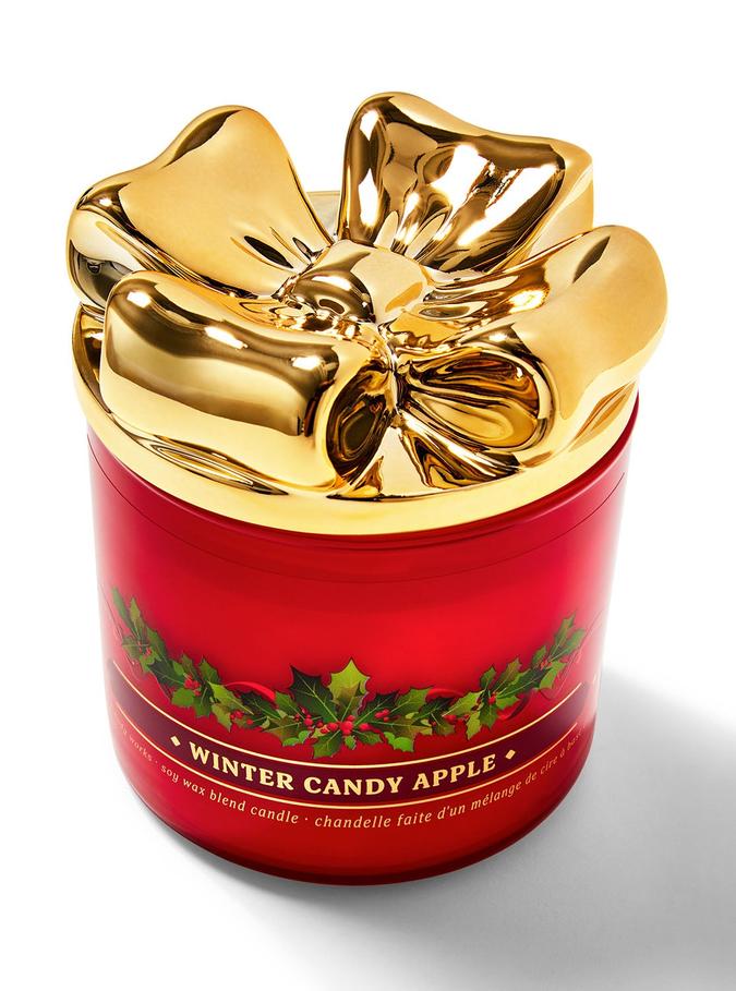 Bath & Body Works Winter Candy Apple 3-Wick Candle, 411 g/14.5 oz