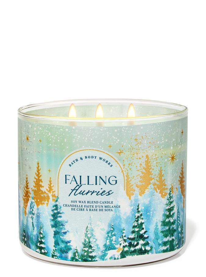Bath & Body Works Falling Flurries 3-Wick Candle, 227 g / 8 oz
