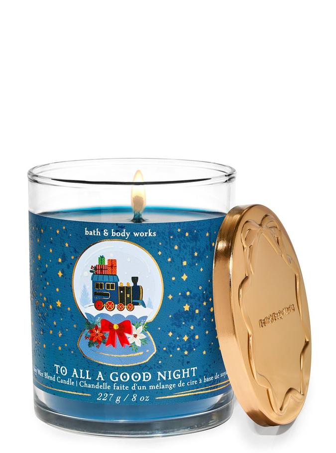 Bath & Body Works To All A Good Night Single Wick Candle, 227 g / 8 oz