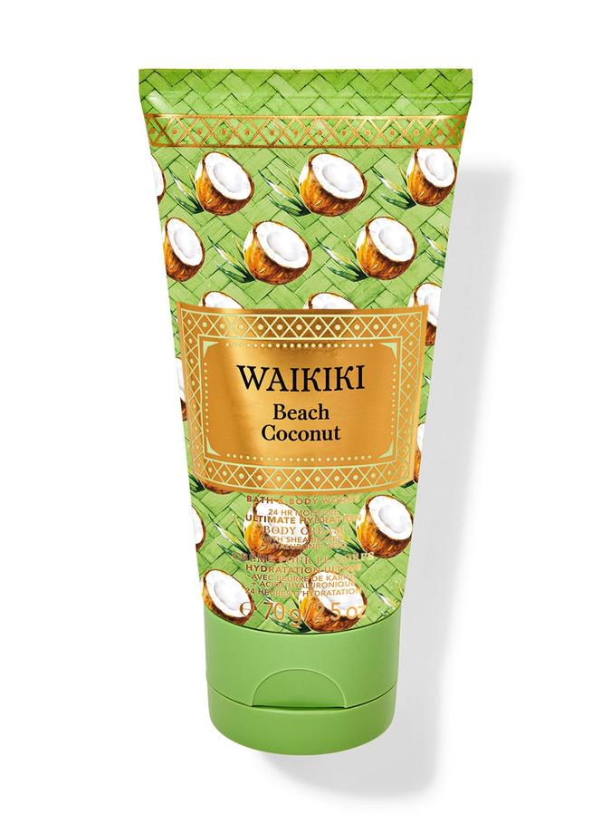 Bath & Body Works Waikiki Beach Coconut Travel Size Ultimate Hydration Body Cream, 70 g / 2.5 oz