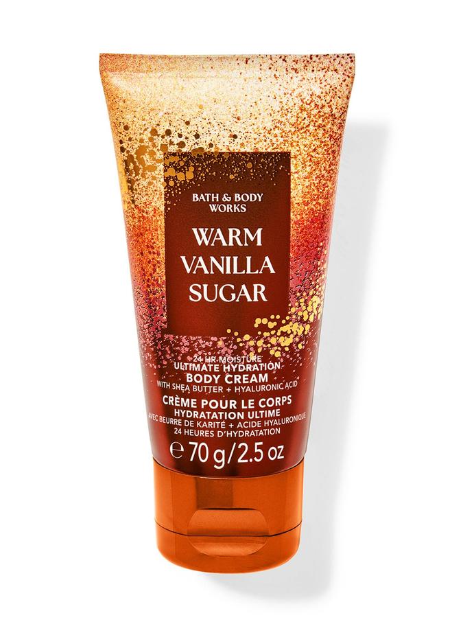 Bath & Body Works Warm Vanilla Sugar Travel Size Ultimate Hydration Body Cream, 70 g / 2.5 oz