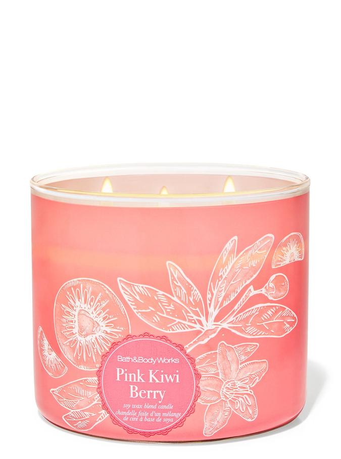 Bath & Body Works Pink Kiwi Berry 3-Wick Candle, 411 g/ 14.5 oz