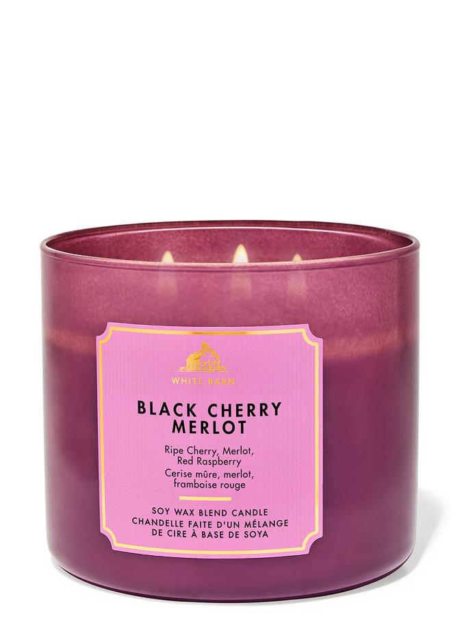 Bath & Body Works Black Cherry Merlot 3-Wick Candle, 411 g/ 14.5 oz