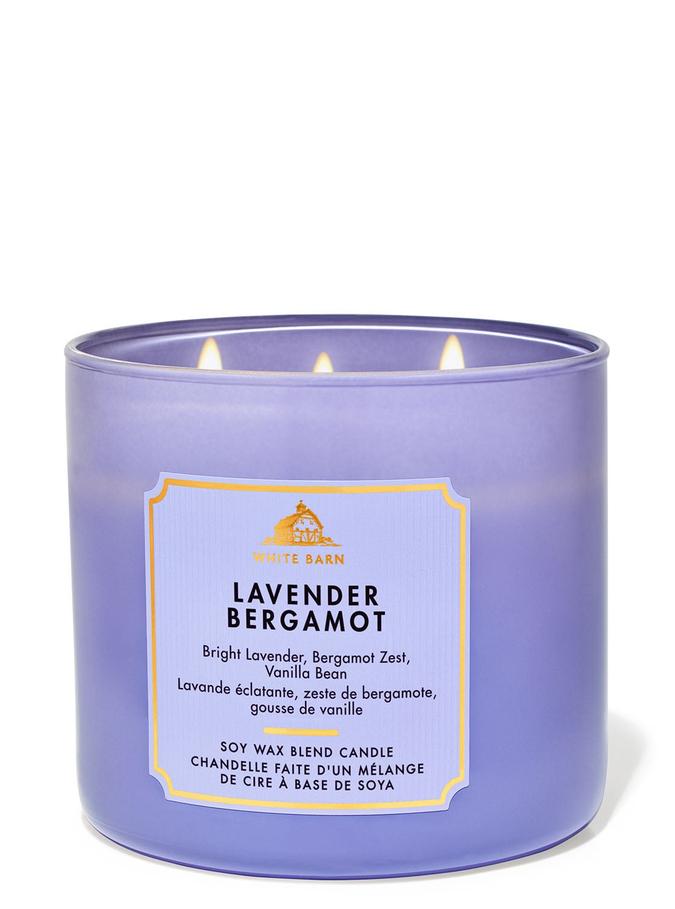 Bath & Body Works Lavender Bergamot 3-Wick Candle, 411 g/ 14.5 oz