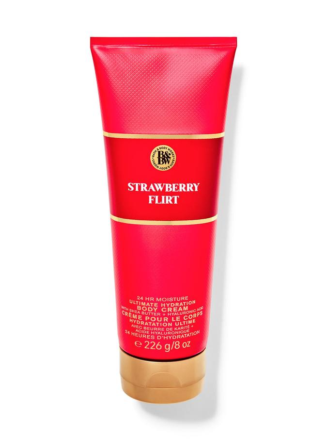 Bath & Body Works Strawberry Flirt Ultimate Hydration Body Cream, 226 g / 8 oz