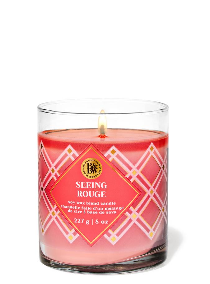 Bath & Body Works Seeing Rouge Single Wick Candle, 227 g / 8 oz