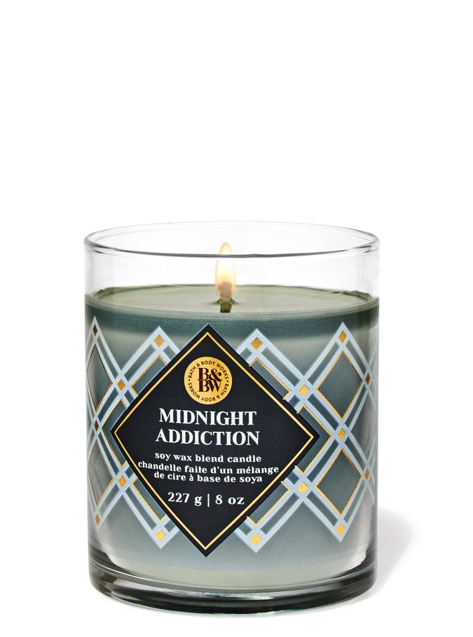 Bath & Body Works Midnight Addiction Single Wick Candle, 227g / 8 oz