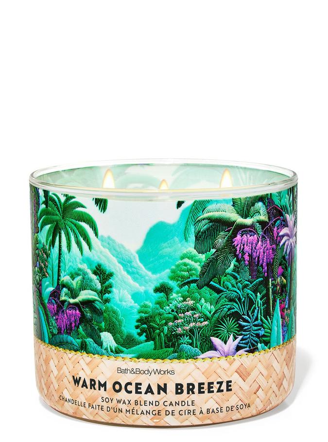 Bath & Body Works Warm Ocean Breeze 3-Wick Candle, 411 g/ 14.5 oz