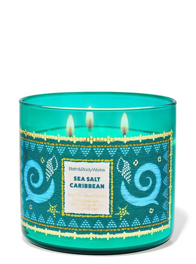 Bath & Body Works Sea Salt Caribbean 3-Wick Candle, 411 g/ 14.5 oz