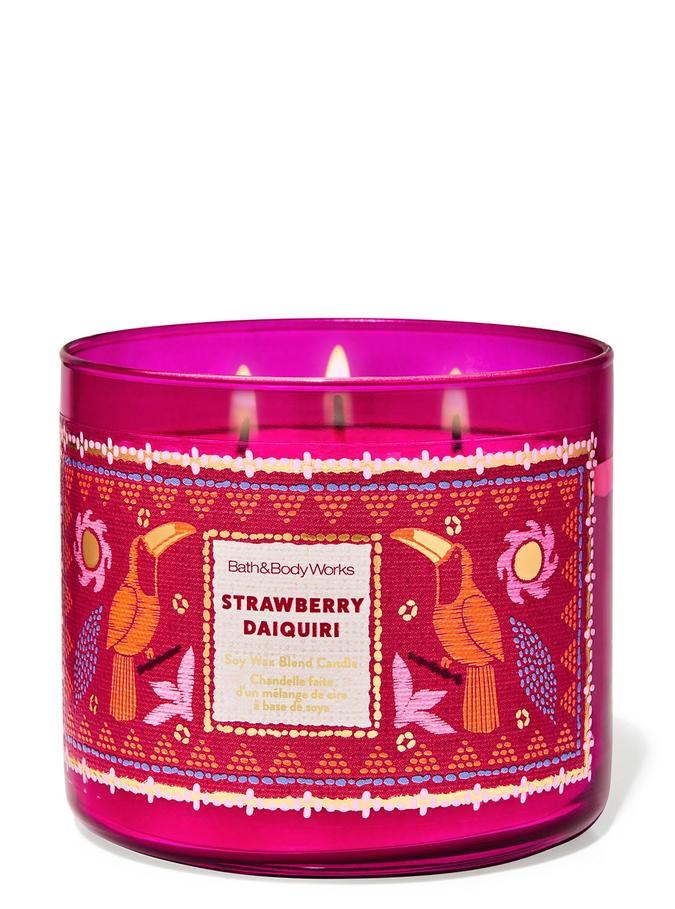Bath & Body Works Strawberry Daiquiri 3-Wick Candle, 411 g/ 14.5 oz