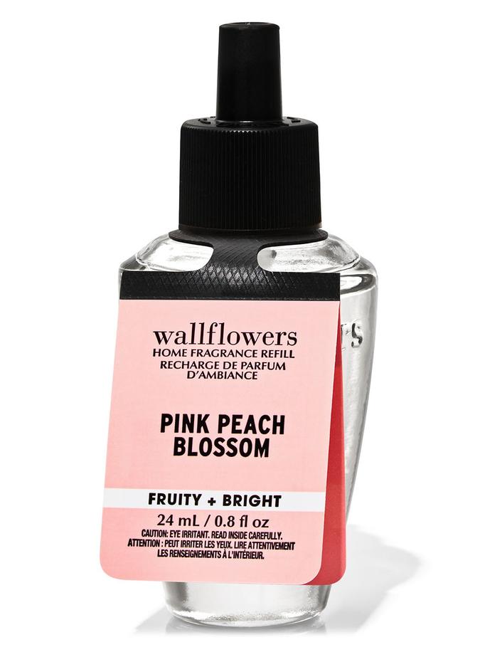 Bath & Body Works Pink Peach Blossom Wallflowers Fragrance Refill, 24 ml / 0.8 fl oz