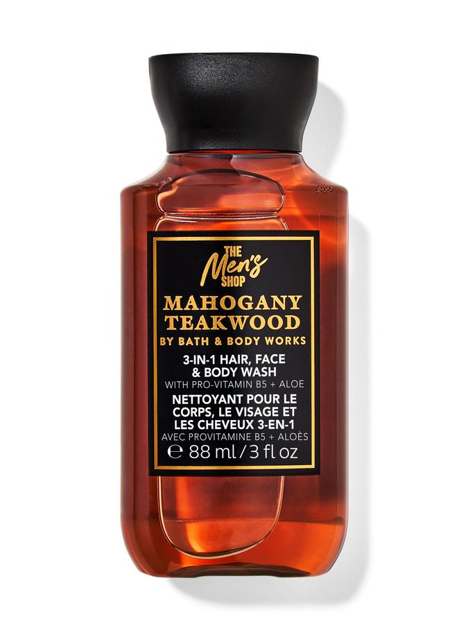 Bath & Body Works Mahogany Teakwood Travel Size Body Wash, 88 ml / 3 fl oz