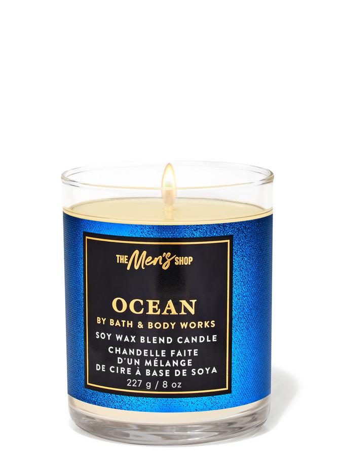 Bath & Body Works Ocean Signature Single Wick Candle, 227 g / 8 oz