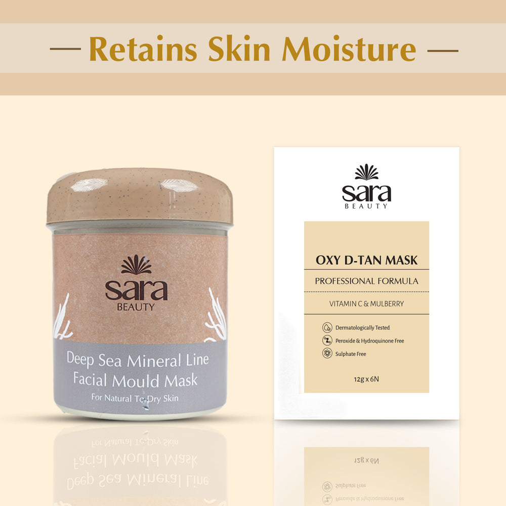 Sara DEEP SEA MINERAL MOULD MASK No 11 (IN JAR) + Sara Oxy D tan Mask-72g - Image 2 - Buy from Indicrest