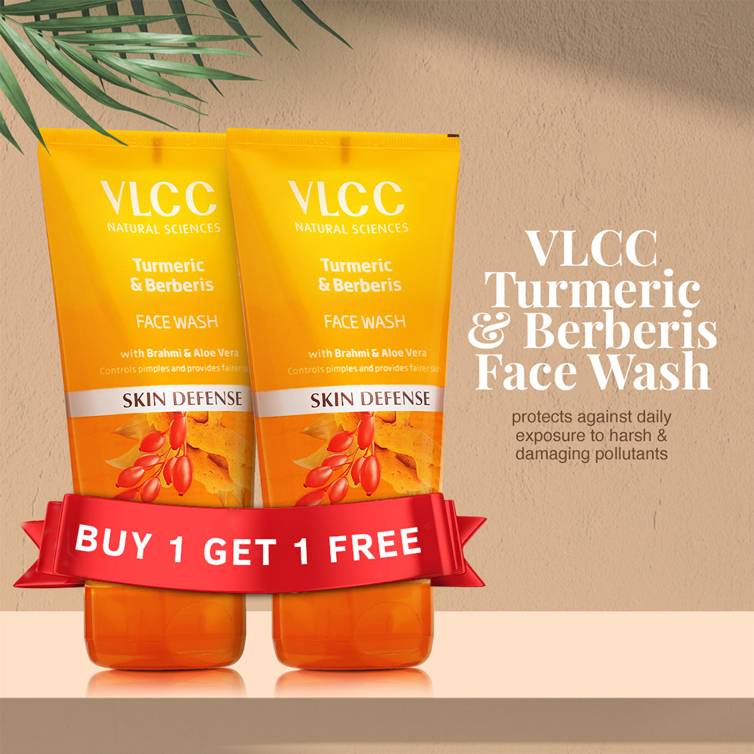 VLCC Turmeric and Berberis Face Wash - 300 ml - Image 2 - Buy from Indicrest