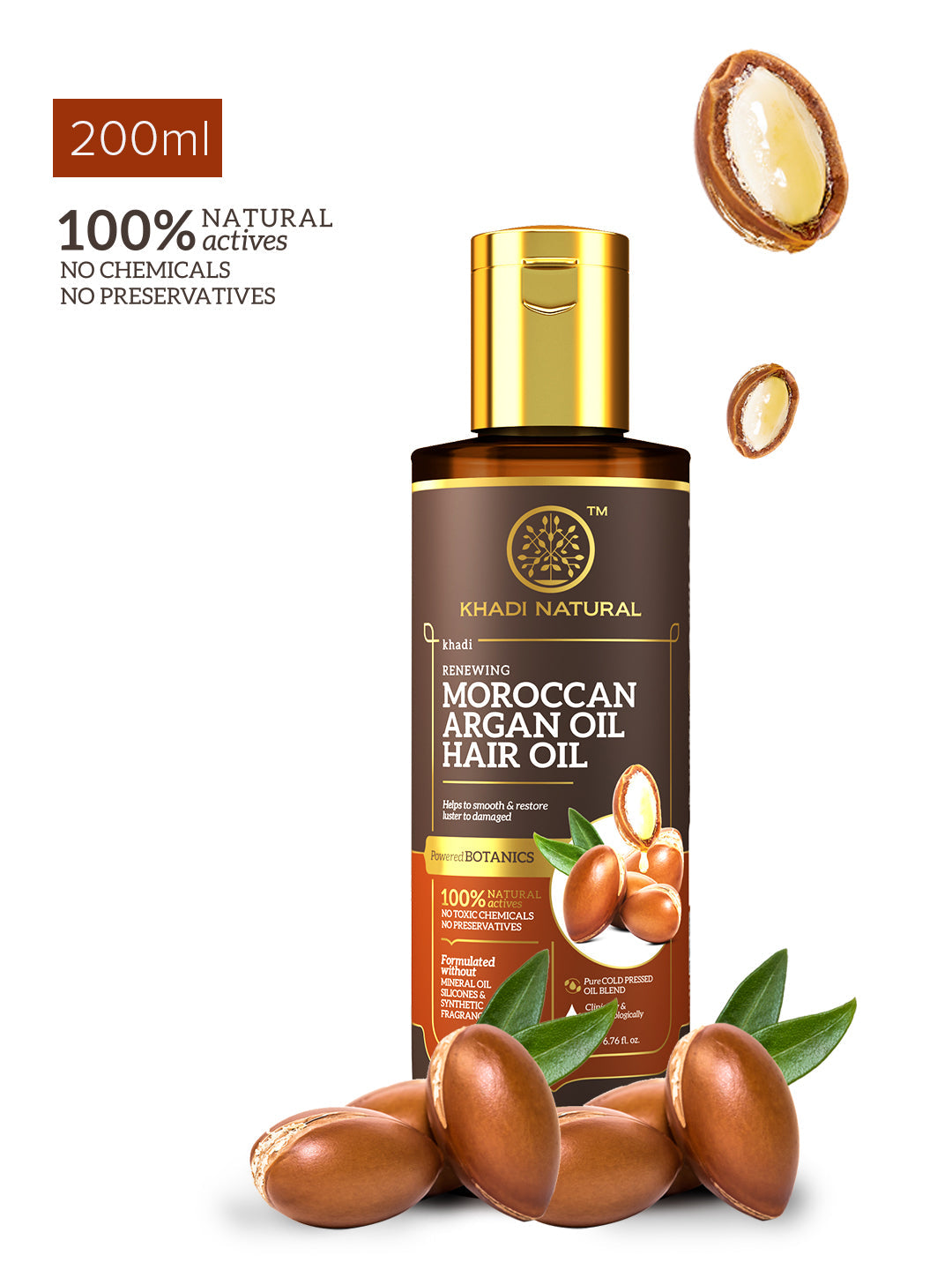 Khadi Natural Moroccan Argan Hair oil - 200ml - Image 10 - Buy from Indicrest