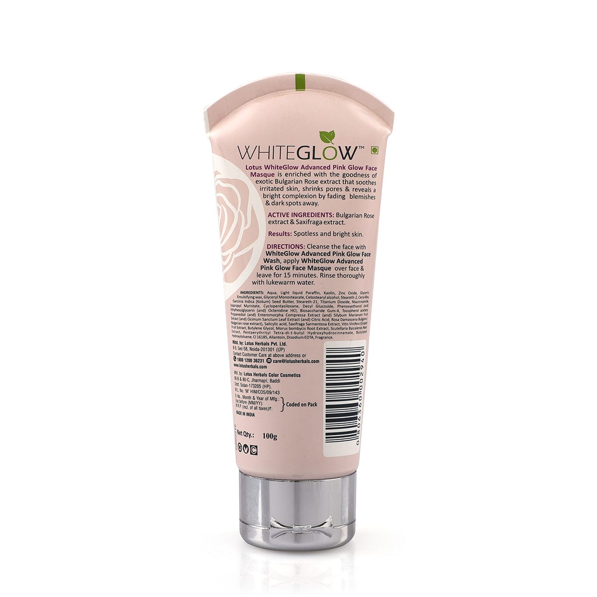 Lotus Herbals WhiteGlow Advanced Pink Glow Face Masque, 2 X 100g