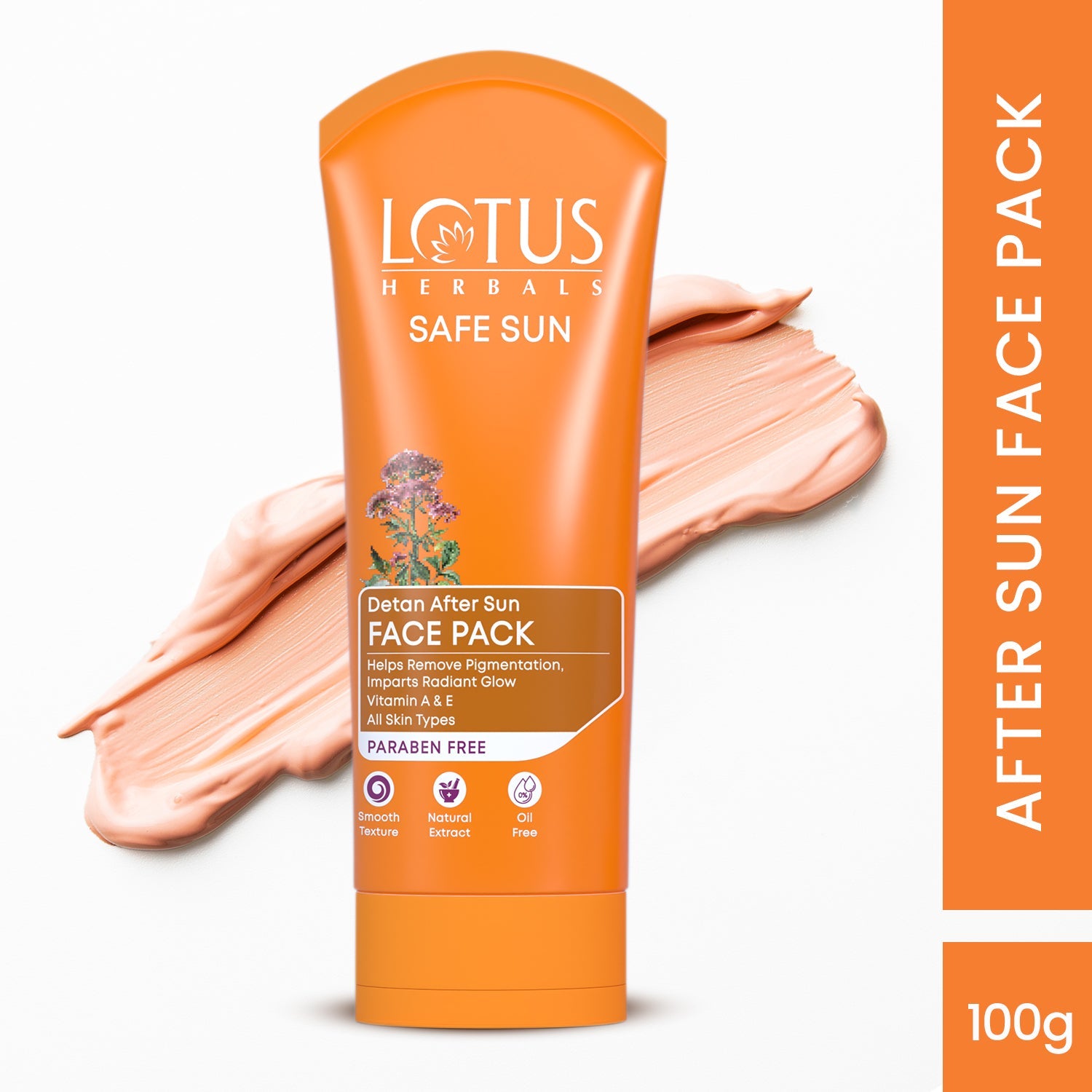 Lotus Herbals Safe Sun DeTAN After-Sun Face Pack, 100g