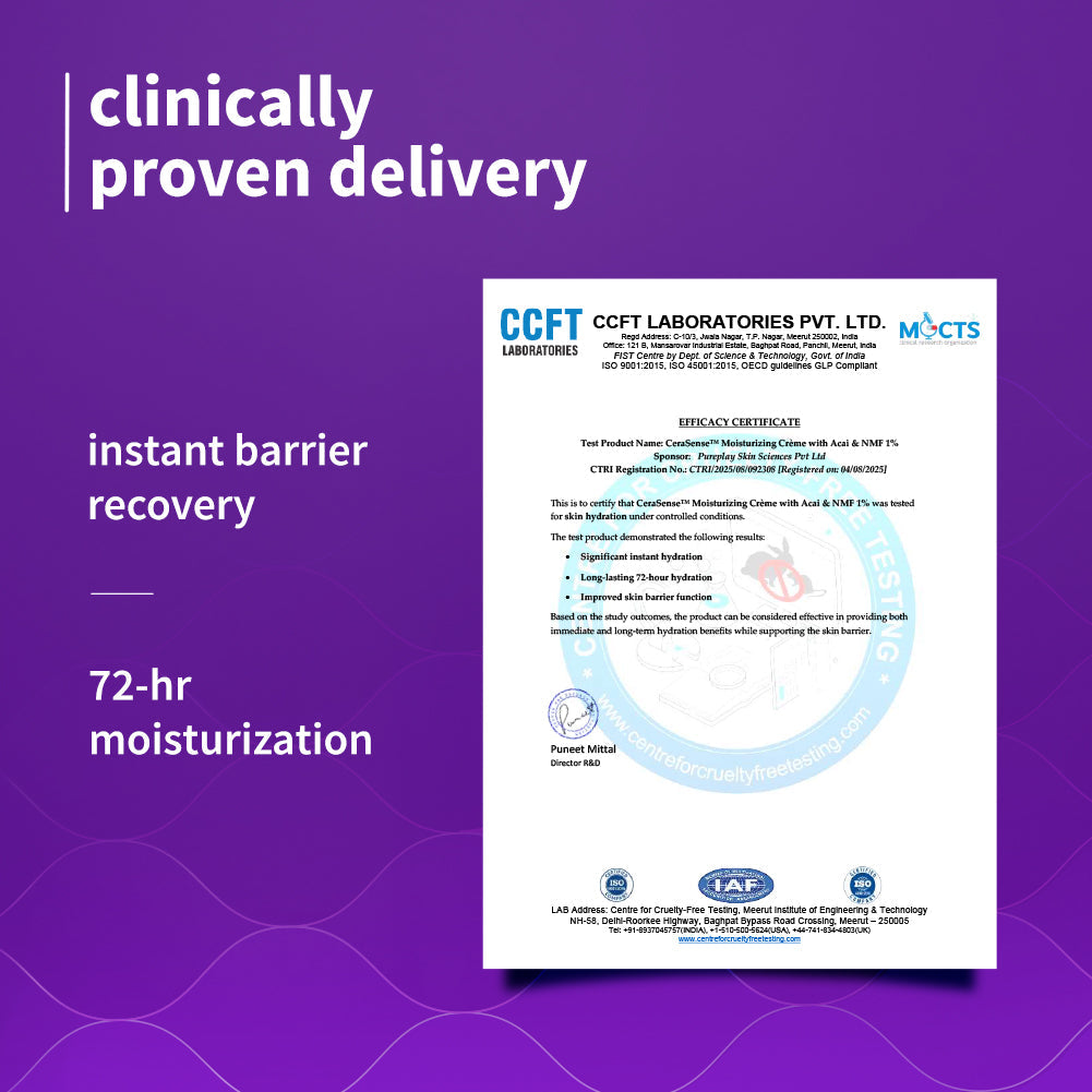 Plum CeraSense™ Moisturizing Cream with Ceramides & Peptides | Instant Barrier Repair | 72-Hr Moisturization | Dermat-Tested, 50g