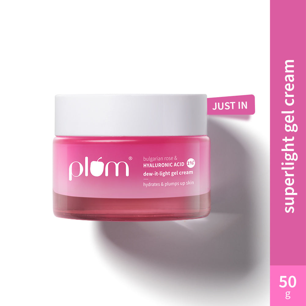 Plum Bulgarian Rose and 1% Hyaluronic Acid Cream | 120-Hr Hydration | Lightweight & Quick-Absorbing, 50g