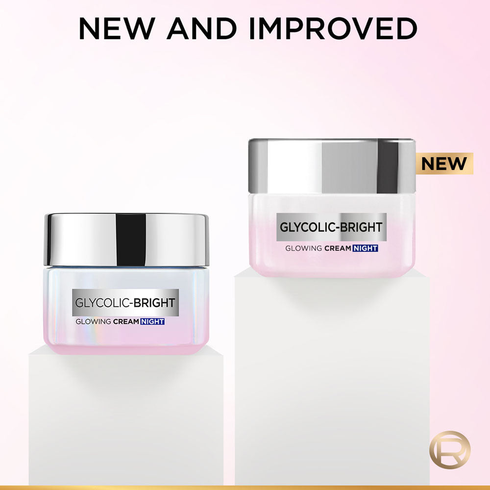 L'Oreal Paris Glycolic Bright Night Cream With Glycolic Acid & Niacinamide Skin Brightening Cream, 15ml Buy at Indicrest Image 6