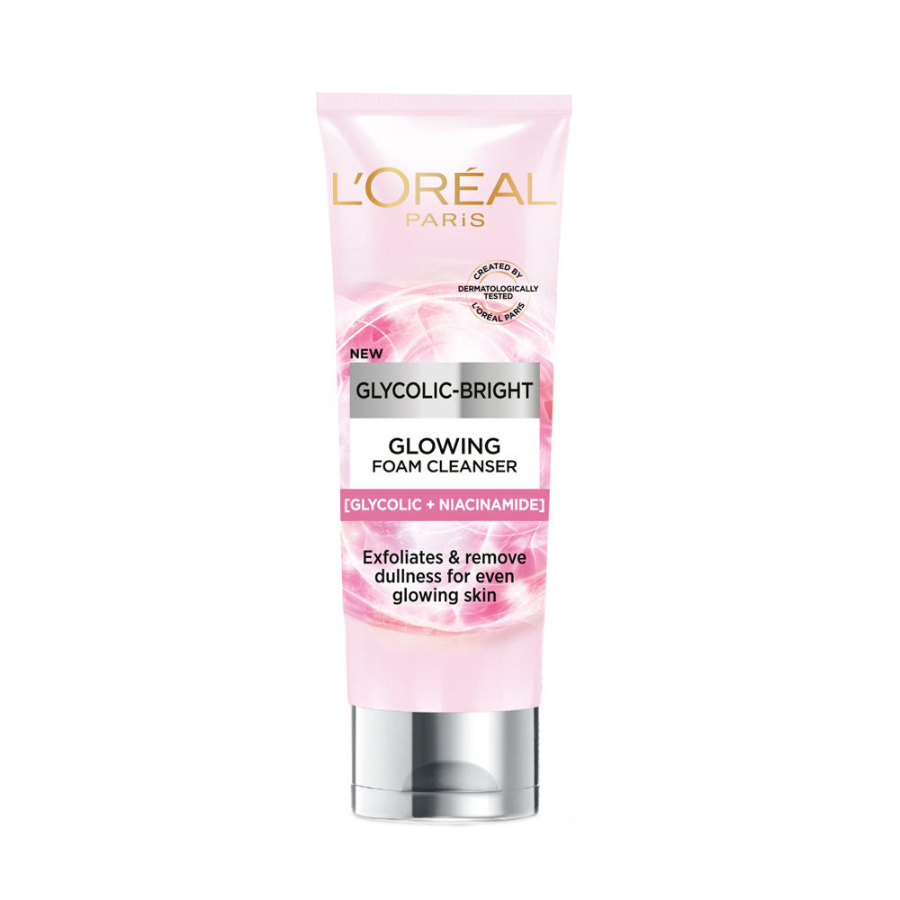 L'Oreal Paris Glycolic Bright Daily Foaming Face Cleanser With Glycolic Acid For Dull Skin, 100ml Buy at Indicrest Image 11