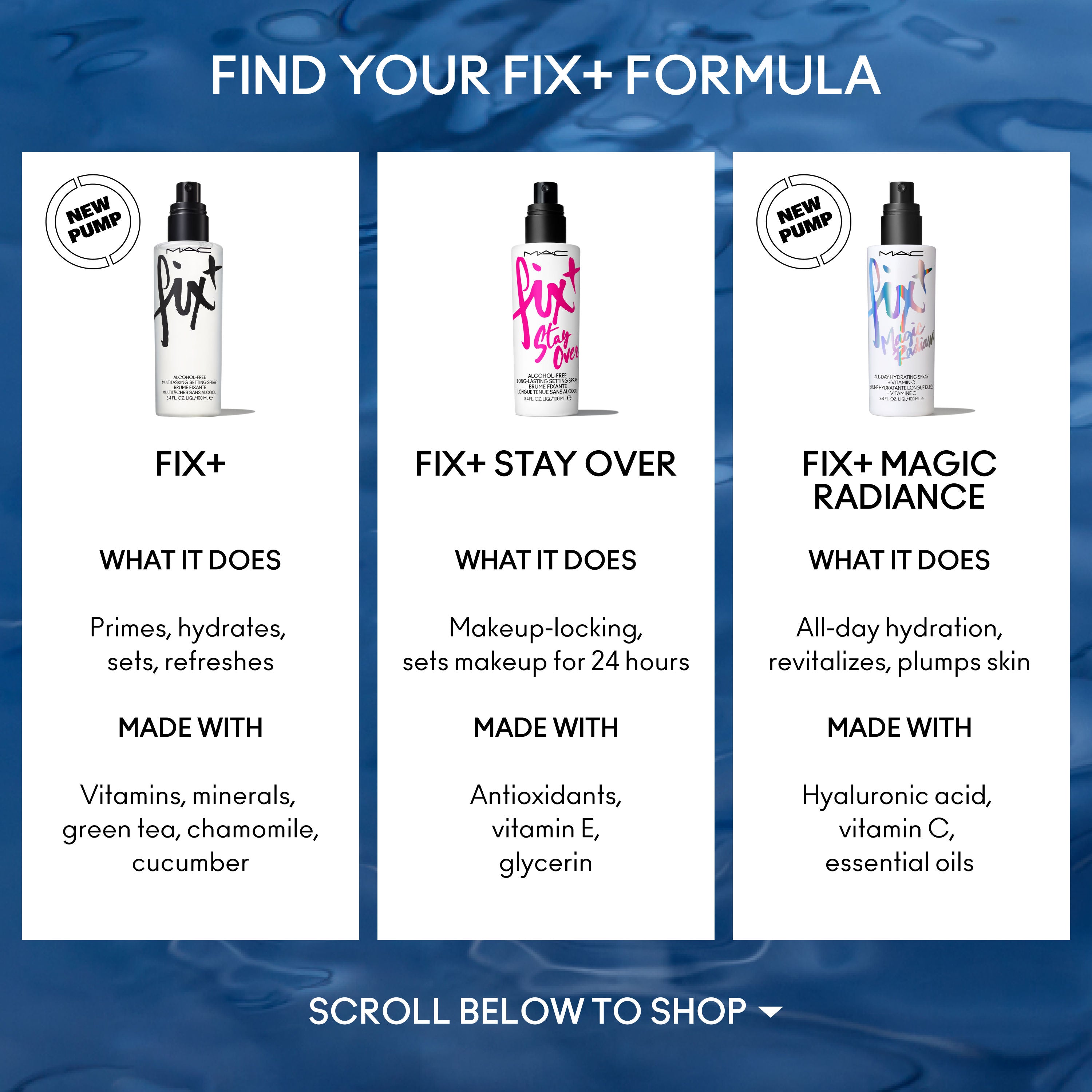 M.A.C Mini Prep + Prime Fix+, Alcohol Free Setting Spray - Original, Makeup Fixer With Green Tea, 30ml