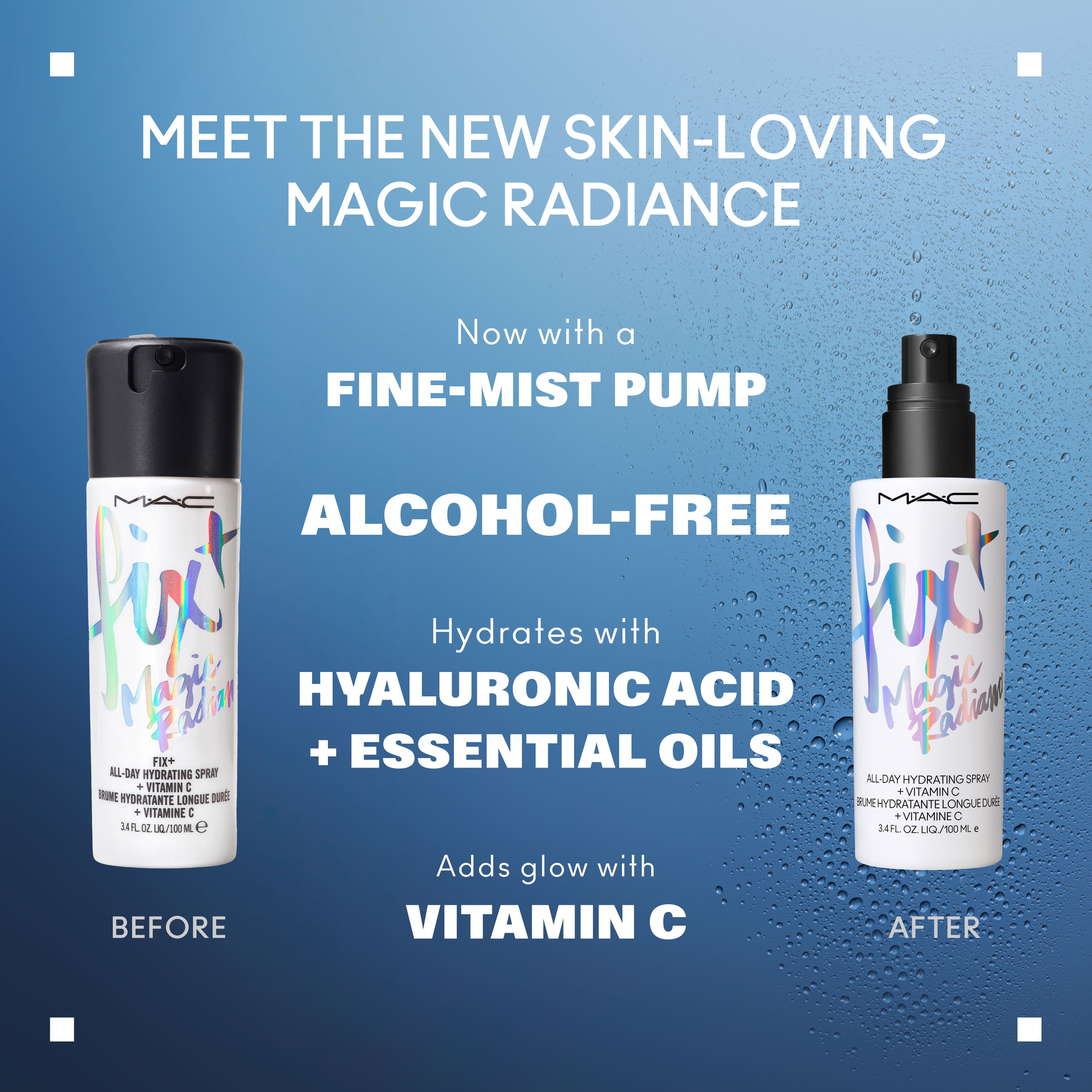 M.A.C Prep + Prime Fix+ Setting Spray - Magic Radiance (Makeup Fixer) With Hyaluronic Acid, 100ml Buy at Indicrest Image 4