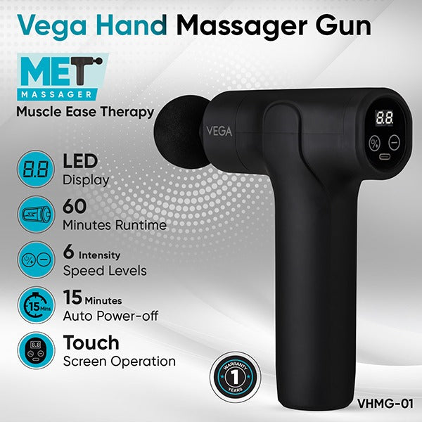 Vega MET (Muscle Ease Therapy) Hand Massager Gun - VHMG-01