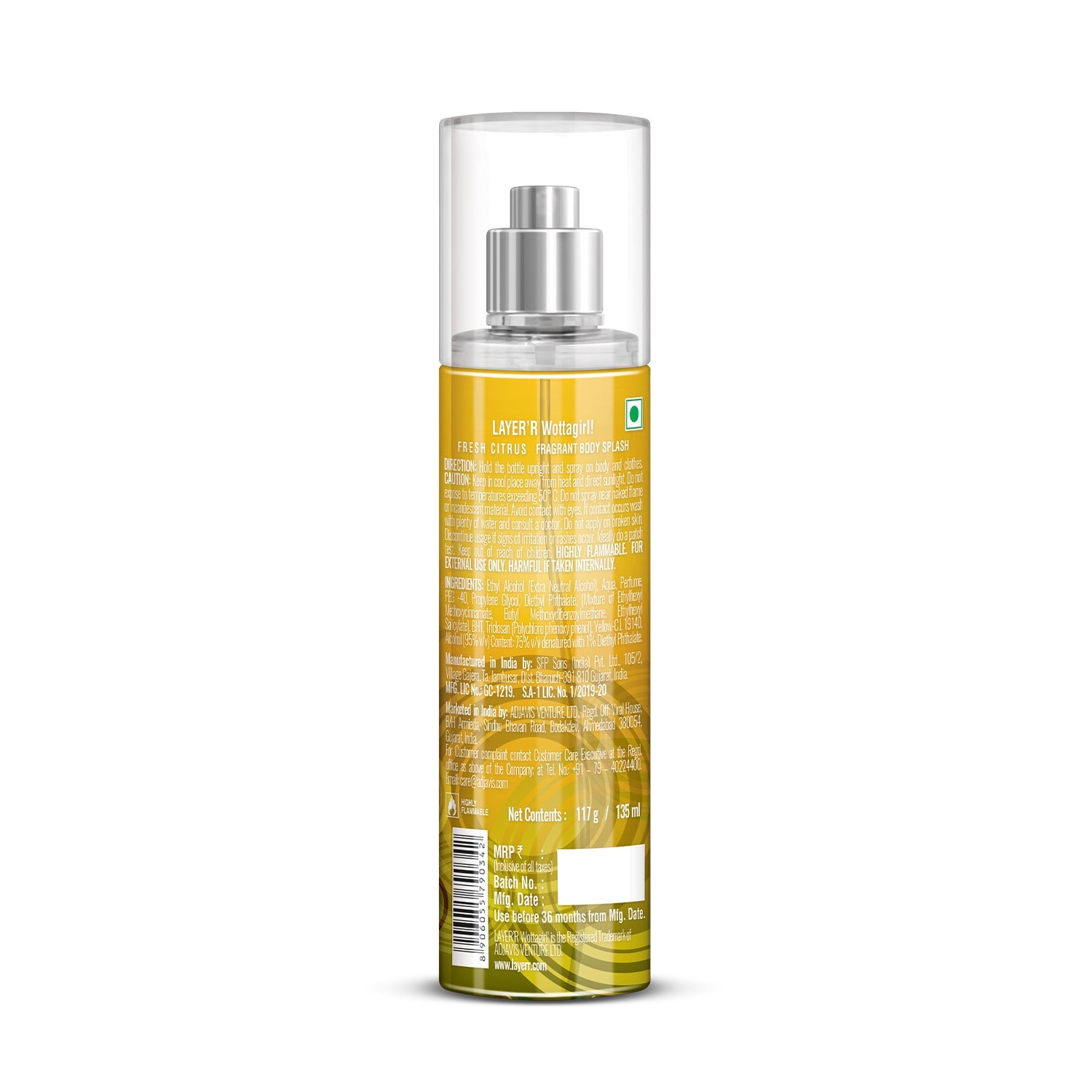 Wottagirl FRESH CITRUS, 135ml - Image 3 - Buy from Indicrest