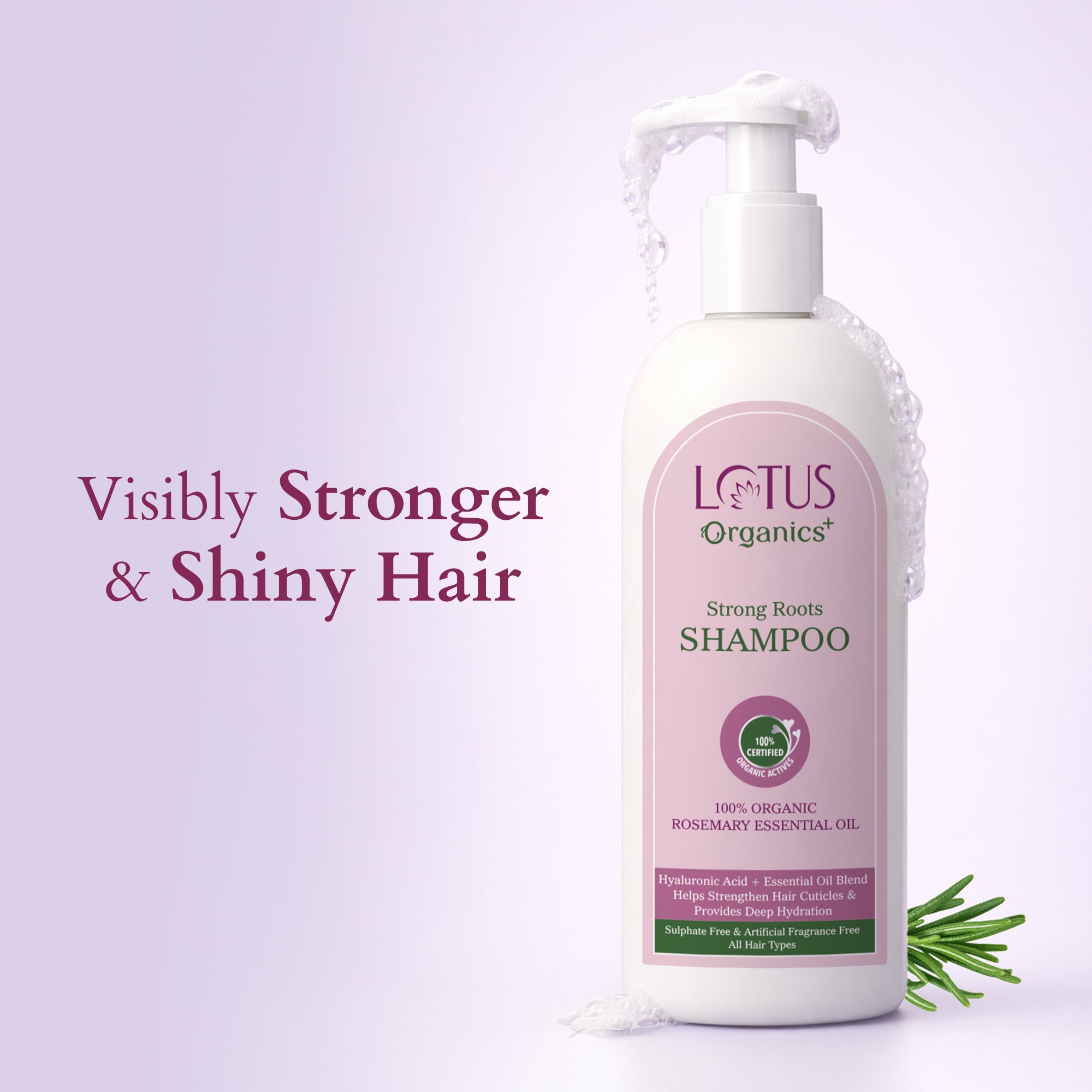 Lotus Herbals Organics+ Strong Roots Shampoo, 280ml